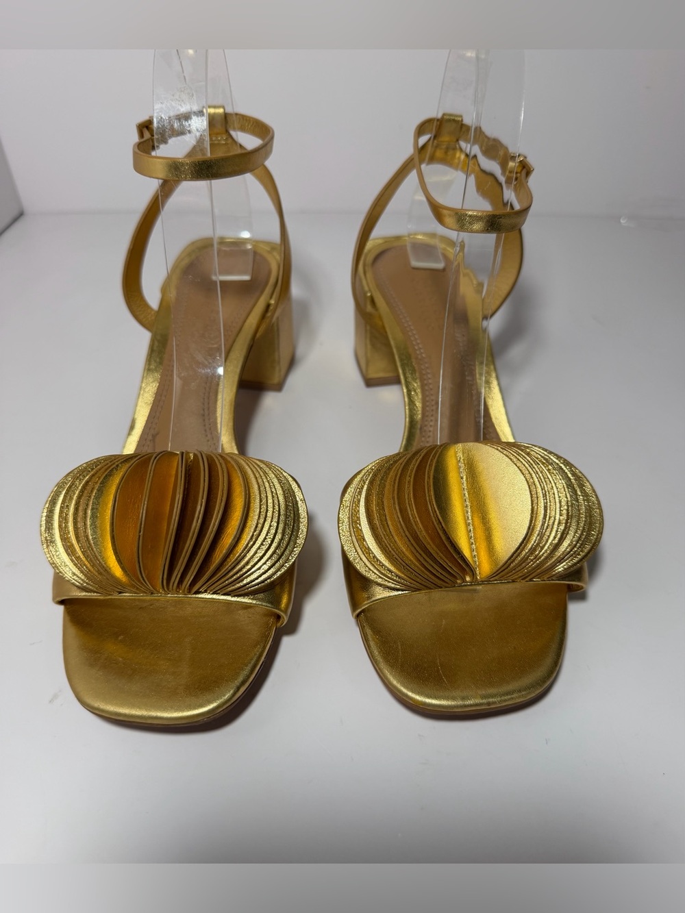 Mercedes Castillo Leather Trim Embellishment Sandals Size: 8.5 - Picture 2 of 9